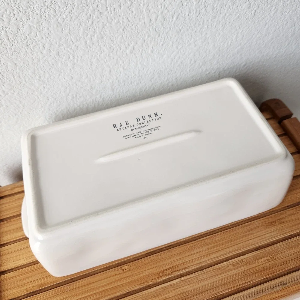 Rae Dunn Artisan Collection Halloween‎ Pumpkin No Tricks Just Treats Baking Dish